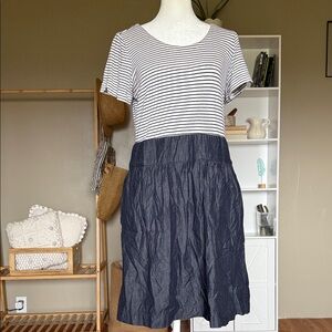 Outback Red Striped Navy Blue White Chambray